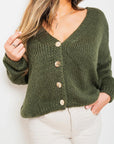 V-Neck Button Down Knitted Cardigan - Toi ‘n’ Moi Ltd