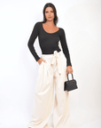 High Waist Belted Wide Leg Trouser - Toi ‘n’ Moi Ltd