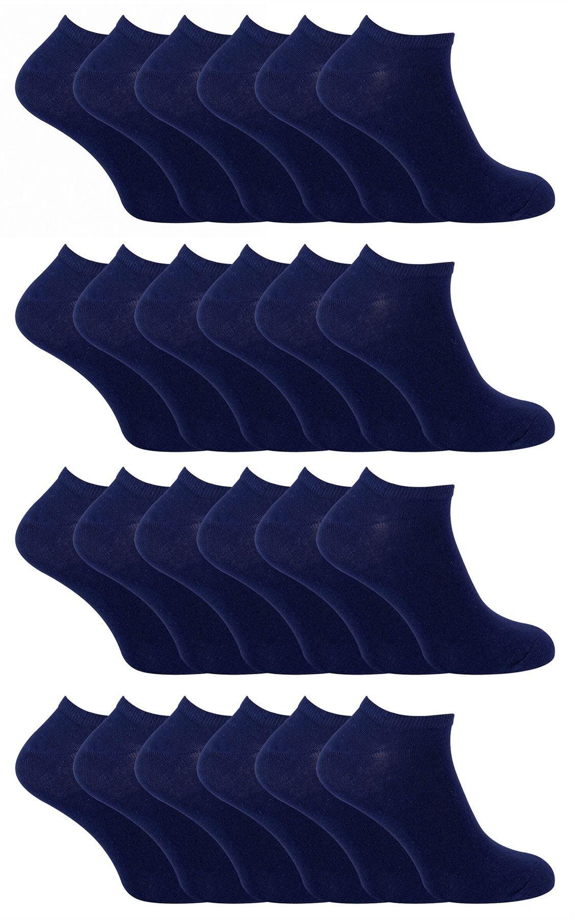 Cihat 24 Pack Children's Cotton Trainer Socks - Toi ‘n’ Moi Ltd