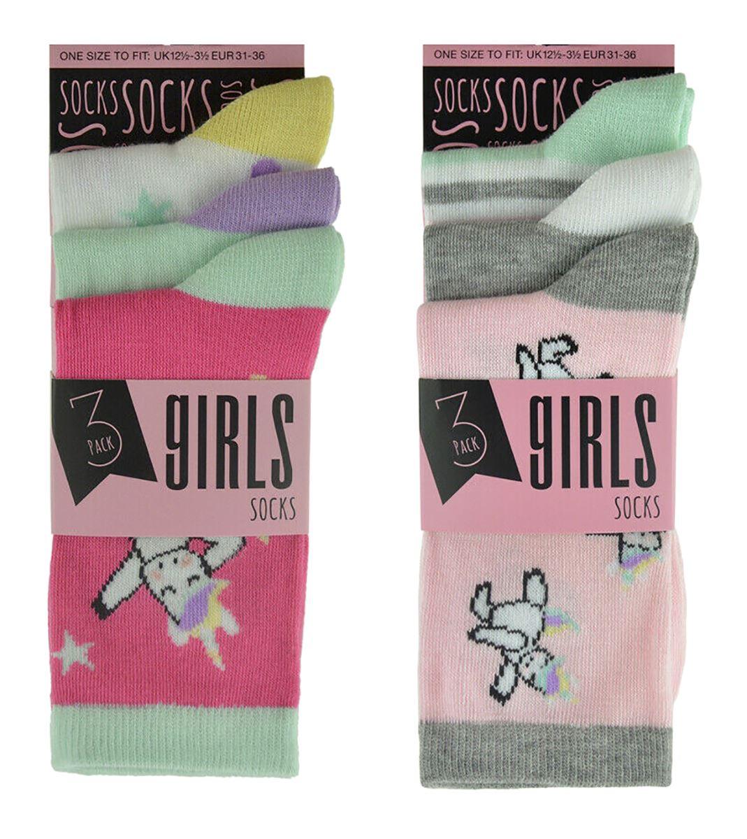 Girls 6 Pack Unicorn Design Socks - Toi ‘n’ Moi Ltd