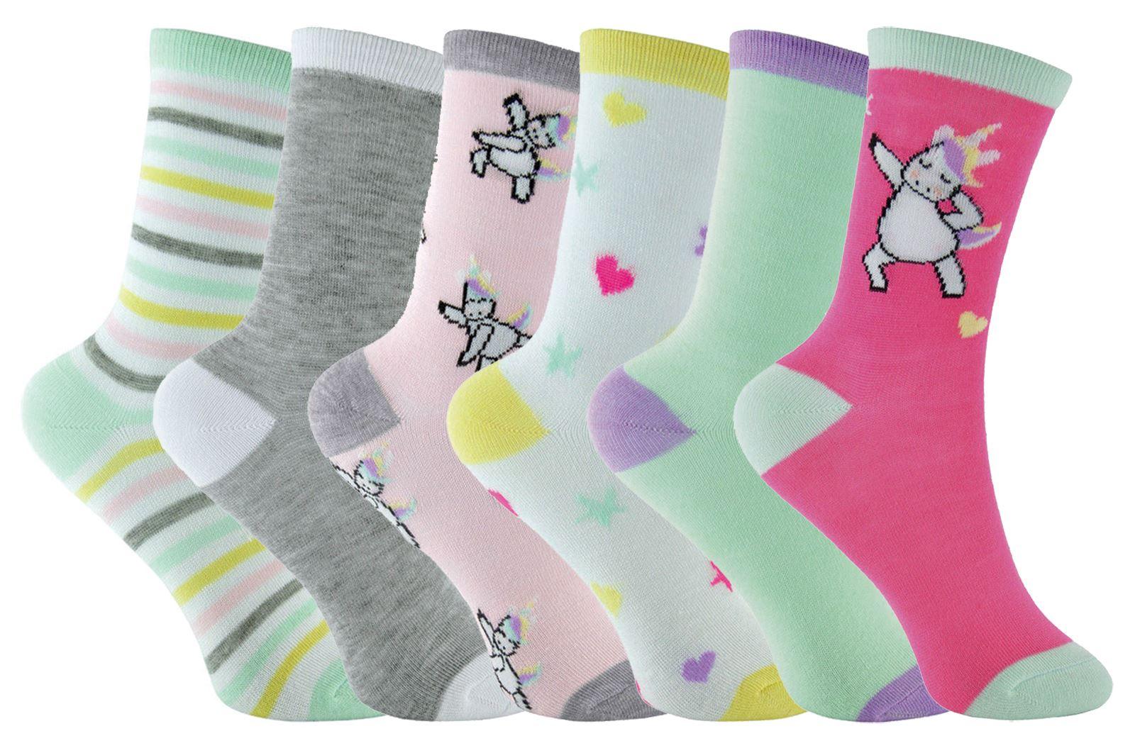 Girls 6 Pack Unicorn Design Socks - Toi ‘n’ Moi Ltd