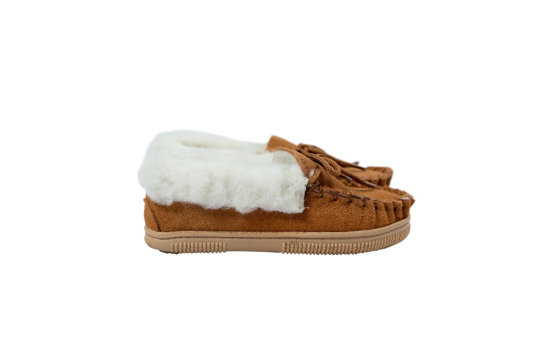Nordvek Childrens Suede Moccasin Slippers - Rubber Sole - 435-100 - Toi ‘n’ Moi Ltd