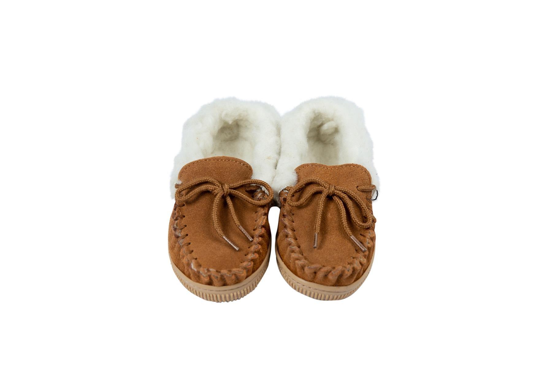 Nordvek Childrens Suede Moccasin Slippers - Rubber Sole - 435-100 - Toi ‘n’ Moi Ltd