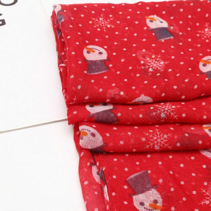 Womens Ladies Christmas Festive Scarf Santa Claus Snowman Print Winter Gifts UK - Toi ‘n’ Moi Ltd