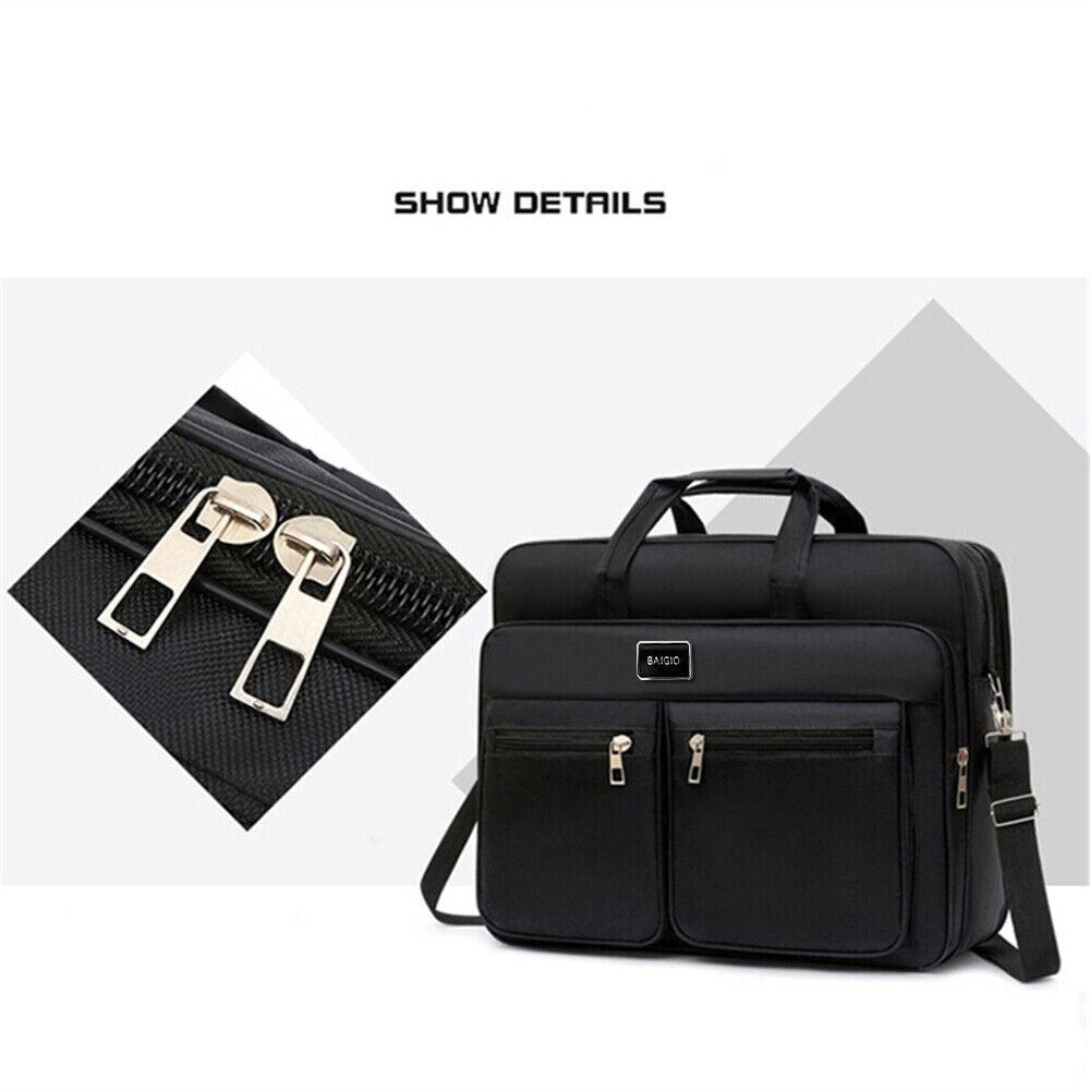 Men Shoulder Messenger Bag Waterproof Travel Business Work Laptop Bag Briefcase - Toi ‘n’ Moi Ltd