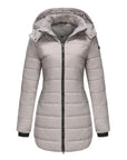 Women Winter Long Parka Quilted Coat Hooded Ladies Warm Padded Puffer Jacket - Toi ‘n’ Moi Ltd