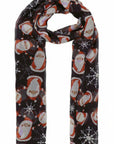 Womens Ladies Christmas Festive Scarf Santa Claus Snowman Print Winter Gifts UK - Toi ‘n’ Moi Ltd