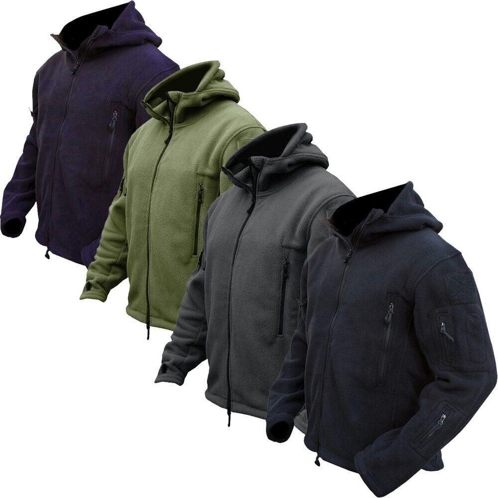 Men Casual Coat Tactical Recon Fleece Jacket Full Zip Army Hoodie Combat Hoody - Toi ‘n’ Moi Ltd