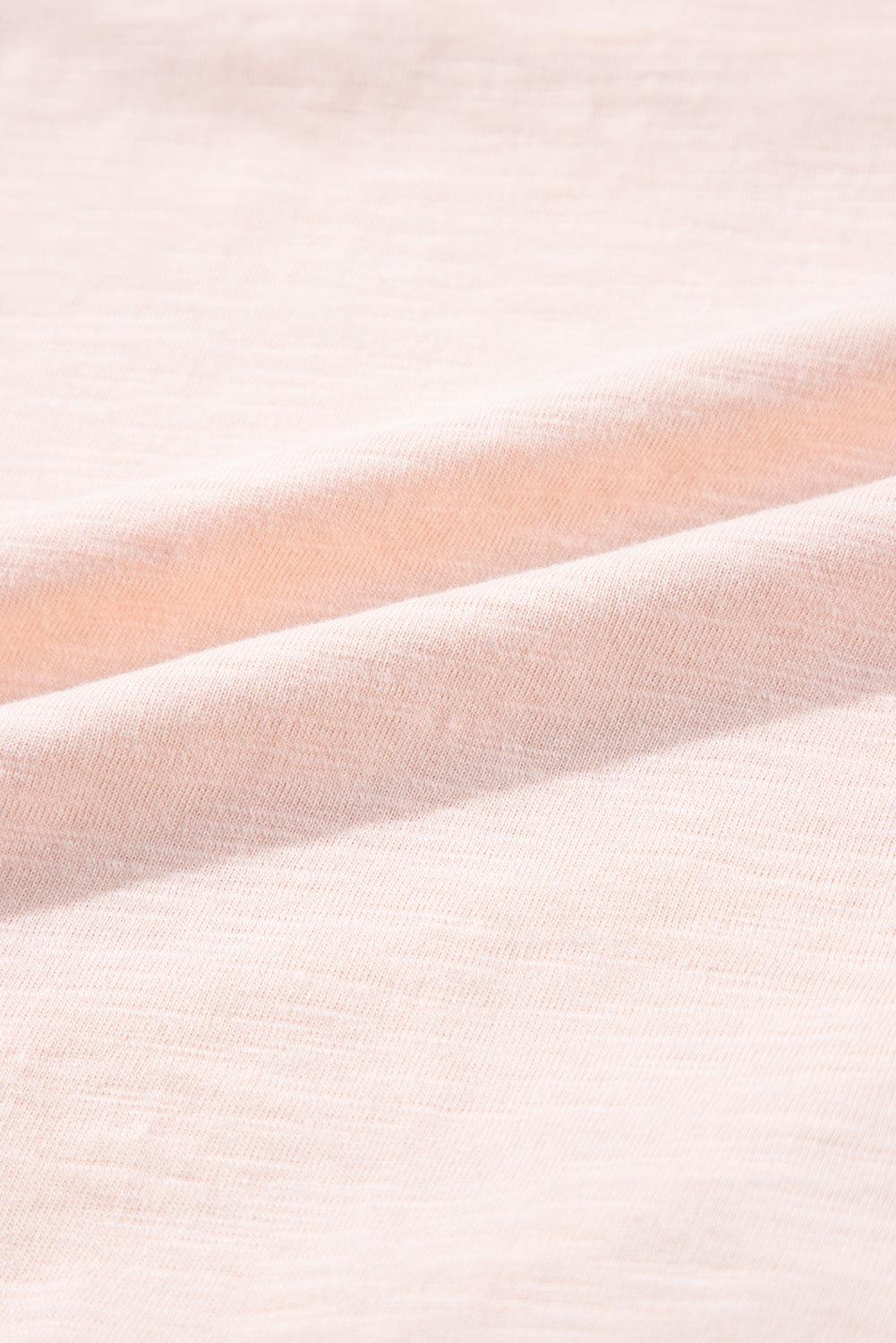 Apricot Pink Plus Size Flower Patchwork Exposed Seam High Low Top - Toi ‘n’ Moi Ltd