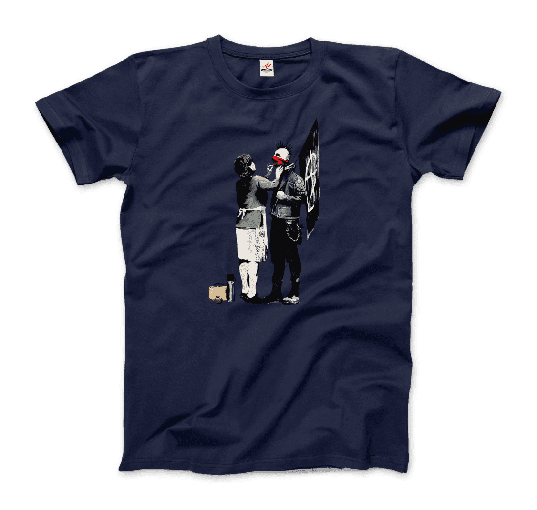 Banksy Anarchist Punk and His Mother Artwork T-Shirt - Toi ‘n’ Moi Ltd
