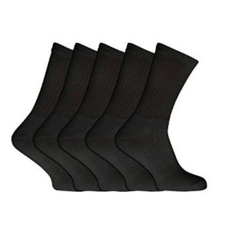 10/20 Pairs Mens Cotton Rich Cushion Sole Sport Socks Shoe Size 6-11 Black White - Toi ‘n’ Moi Ltd