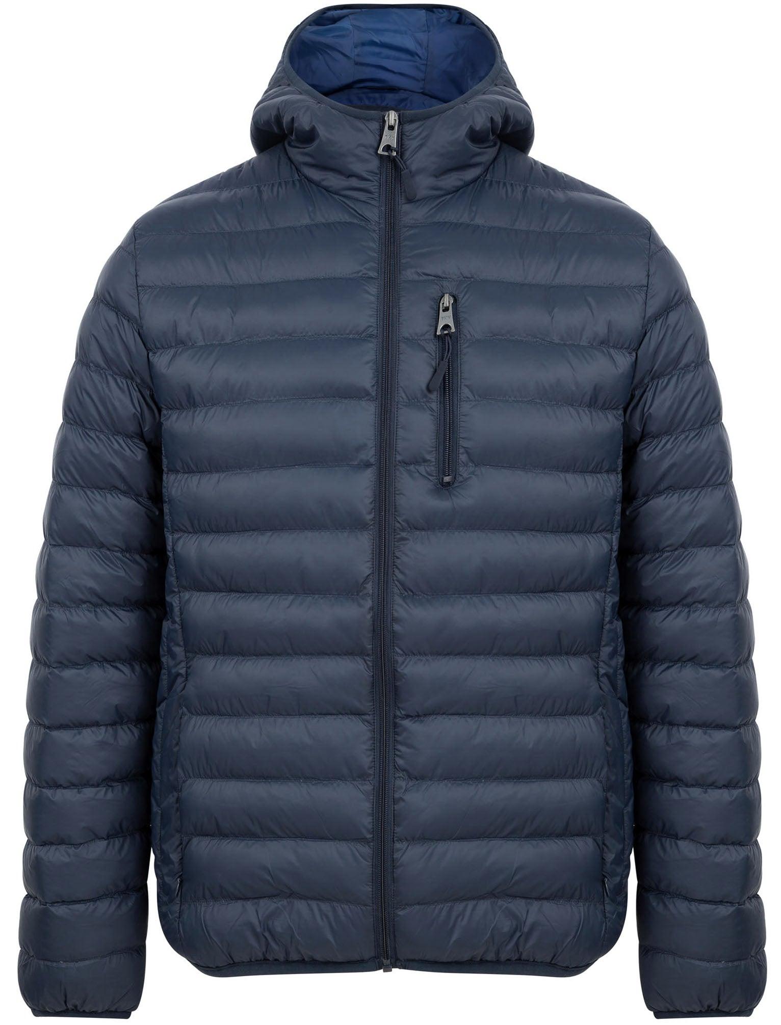 Tokyo Laundry Puffer Jacket Mens Hooded Quilted Coat Warm Winter Zip Pockets - Toi ‘n’ Moi Ltd