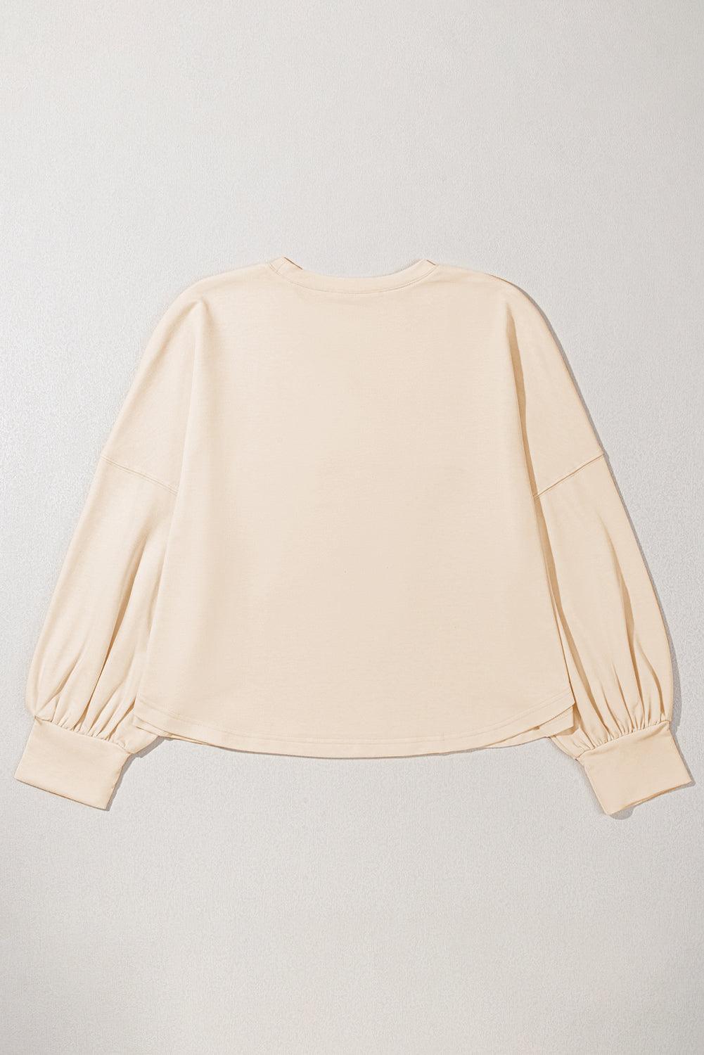 Beige Star Shape Studded Crew Neck Plus Size T Shirt - Toi ‘n’ Moi Ltd