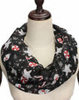 Womens Ladies Christmas Festive Scarf Santa Claus Snowman Print Winter Gifts UK - Toi ‘n’ Moi Ltd