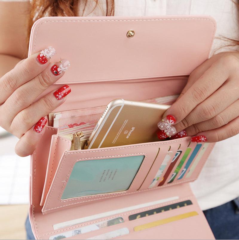 Ladies Leather Wallet Long Purse Phone Card Holder Case Clutch Large Capacity UK - Toi ‘n’ Moi Ltd