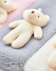 Fur Plush Thicken Kids Gift Plush Scarf Warm Bib Bear Cross Scarf Neckerchief UK - Toi ‘n’ Moi Ltd