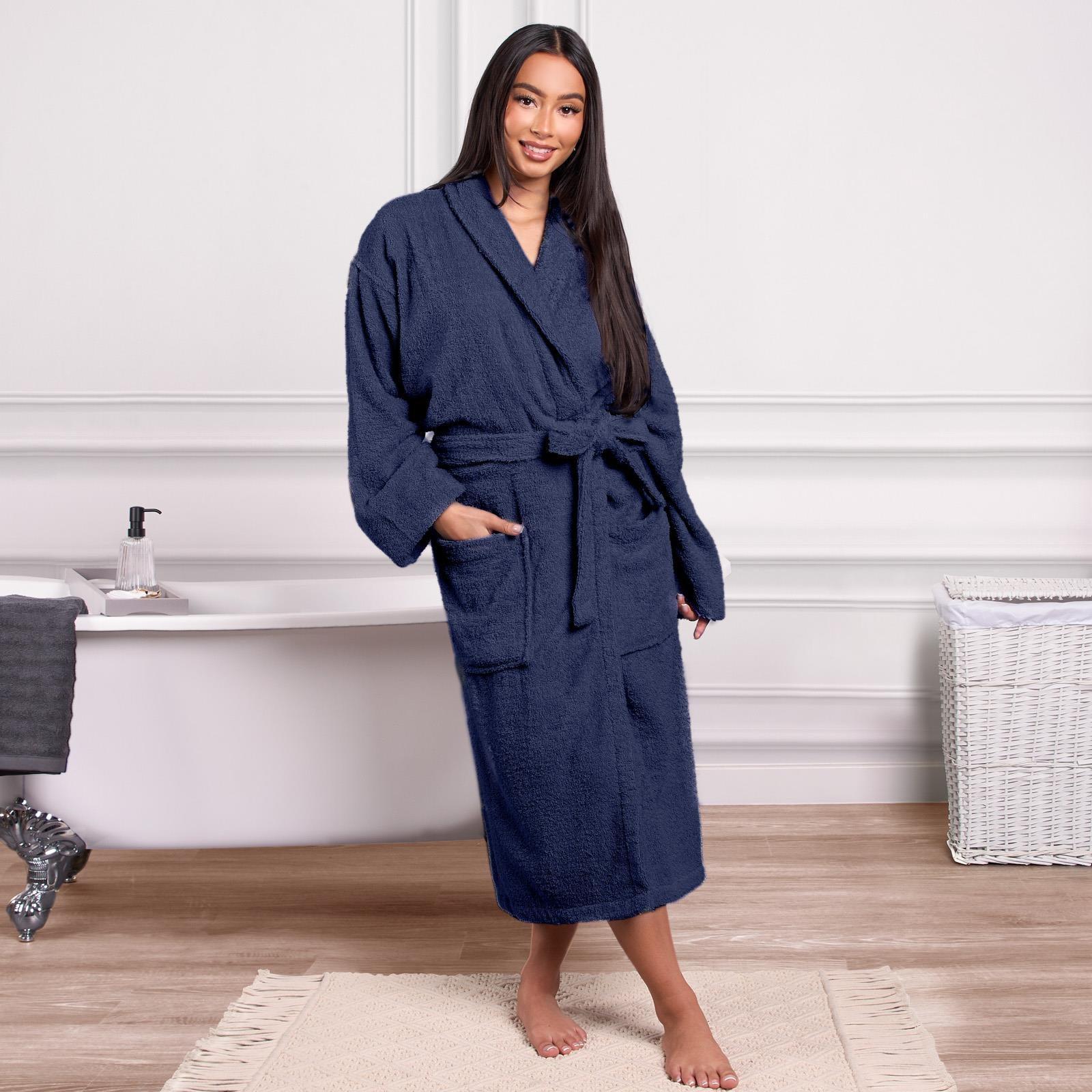 Brentfords Luxury 100% Cotton Bath Robe Terry Towel Soft Dressing Gown Unisex - Toi ‘n’ Moi Ltd