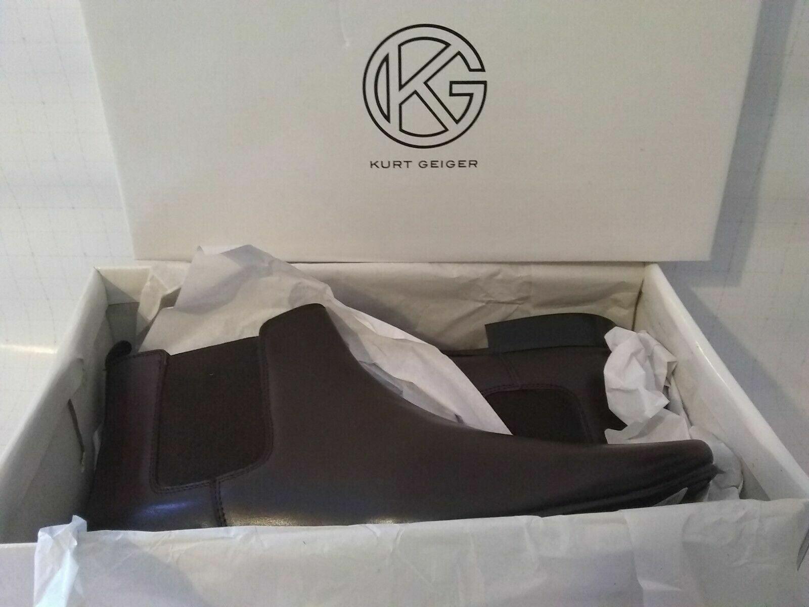 Kurt Geiger KG Harvey Men'S Dark Brown Leather Chelsea Dealer Boots- CHOOSE SIZE - Toi ‘n’ Moi Ltd