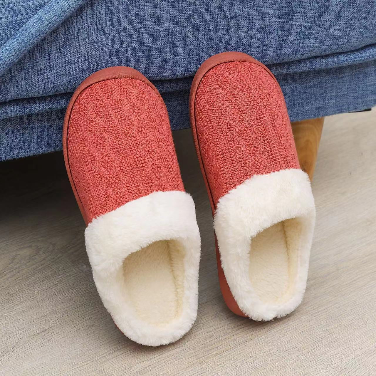 LADIES WOMENS WARM FAUX FUR LINED COMFY HARD SOLE OUTDOOR SLIPPERS SHOES SIZE - Toi ‘n’ Moi Ltd