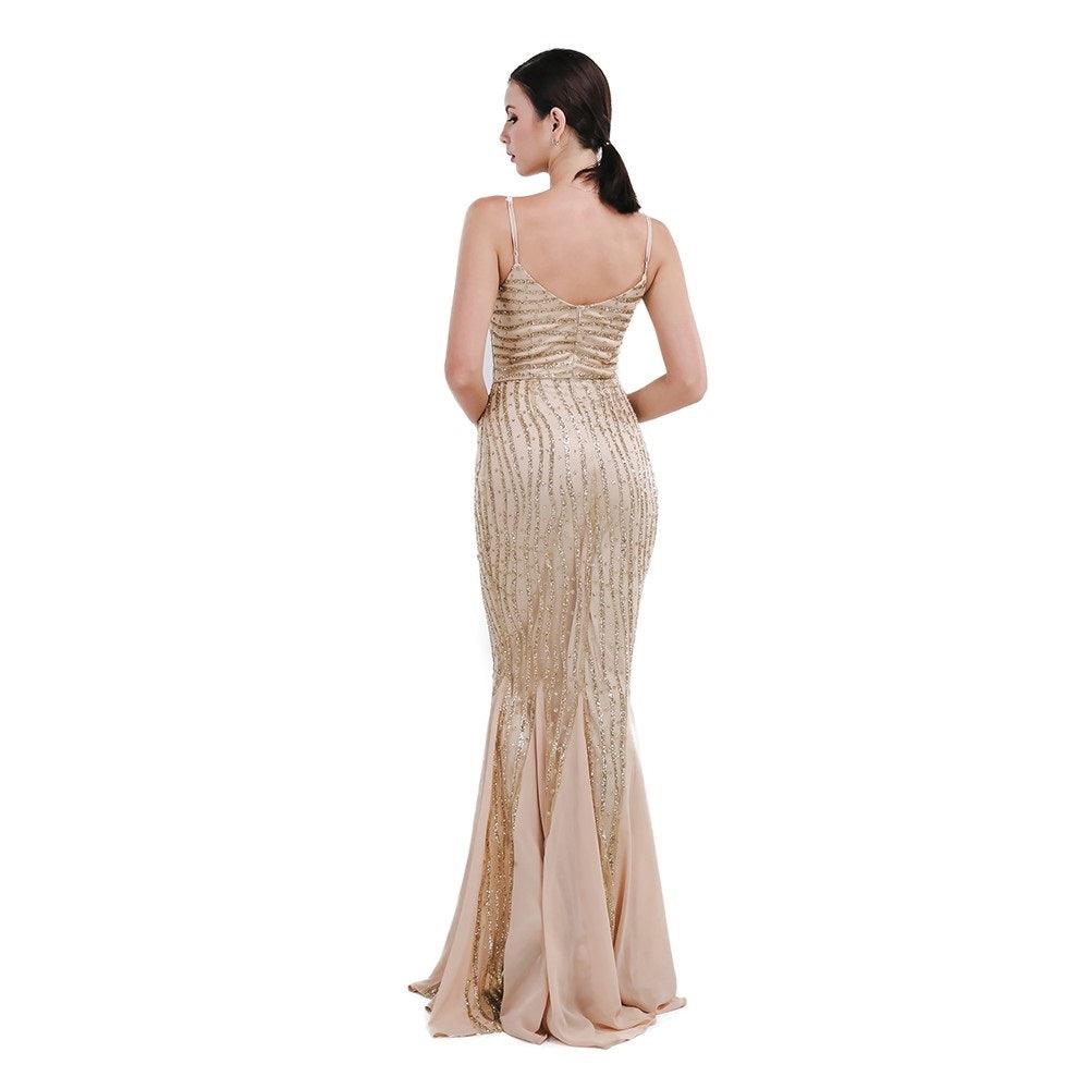 Gold Evening Gown - Toi ‘n’ Moi Ltd