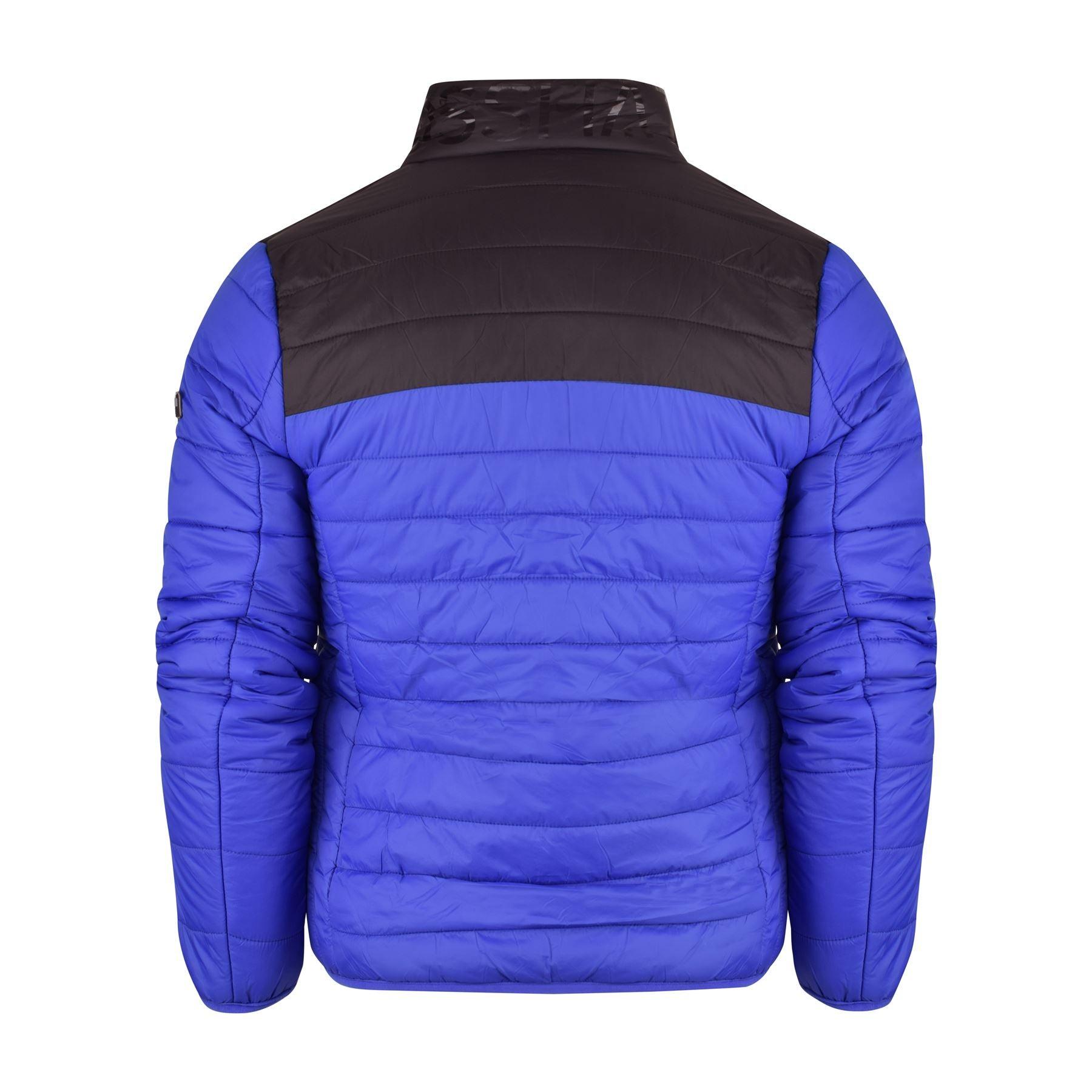 Mens Crosshatch Padded Jacket Inner and Zip Side Pockets Staywarm Contrast Coat - Toi ‘n’ Moi Ltd