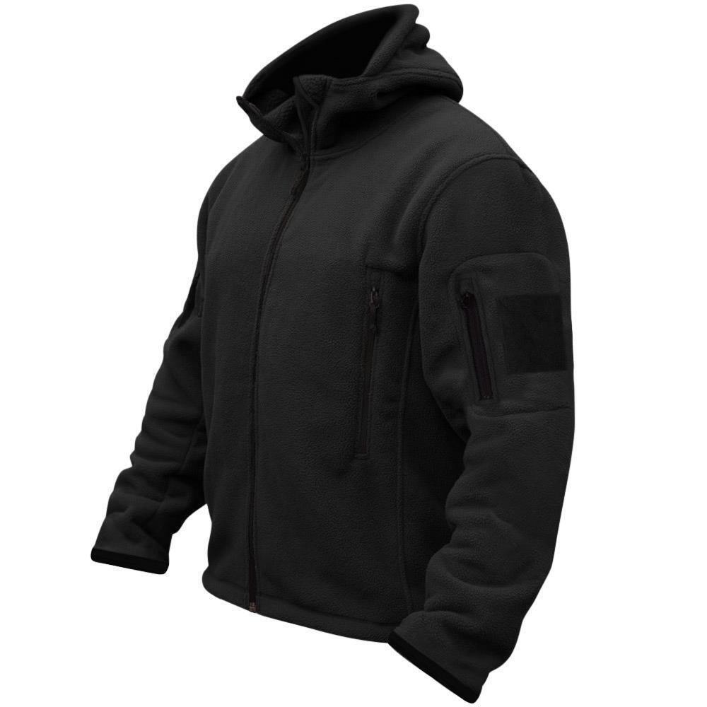 Men Casual Coat Tactical Recon Fleece Jacket Full Zip Army Hoodie Combat Hoody - Toi ‘n’ Moi Ltd