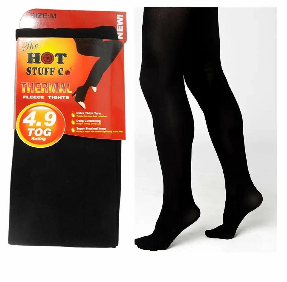 WOMENS 4.9 TOG FLEECE THERMAL TIGHTS GIRLS INSULATED LADIES EXTRA THICK WARM - Toi ‘n’ Moi Ltd