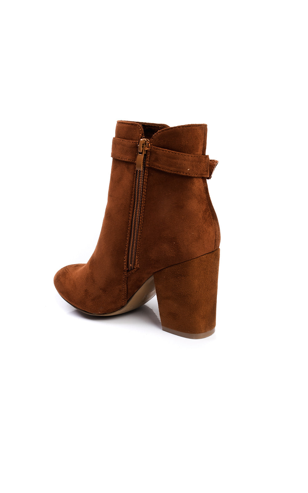 Buckle Faux Suede Ankle Boots - Toi ‘n’ Moi Ltd