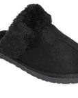 WOMENS LADIES FAUX FUR LINED SLIP on COMFY WARM WINTER SLIPPERS MULES SHOES SIZE - Toi ‘n’ Moi Ltd
