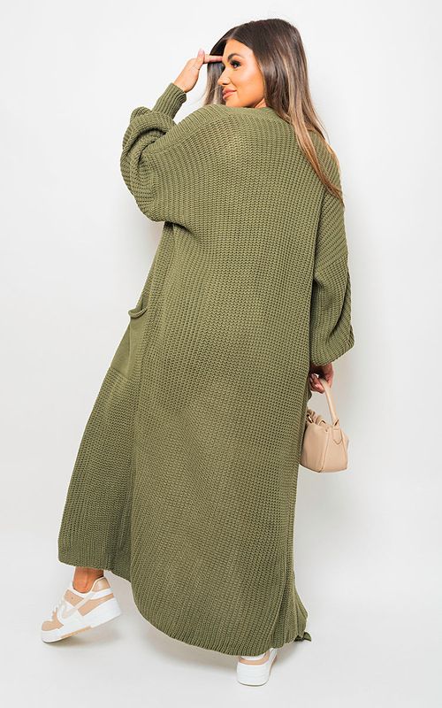Chunky Knitted Balloon Sleeve Long Maxi Cardigan - Toi ‘n’ Moi Ltd