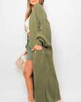 Chunky Knitted Balloon Sleeve Long Maxi Cardigan - Toi ‘n’ Moi Ltd
