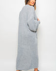 Chunky Knitted Balloon Sleeve Long Maxi Cardigan - Toi ‘n’ Moi Ltd