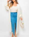 Chunky Knitted Balloon Sleeve Long Maxi Cardigan - Toi ‘n’ Moi Ltd