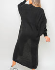 Chunky Knitted Balloon Sleeve Long Maxi Cardigan - Toi ‘n’ Moi Ltd