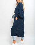 Chunky Knitted Balloon Sleeve Long Maxi Cardigan - Toi ‘n’ Moi Ltd