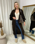 Chunky Knitted Balloon Sleeve Long Maxi Cardigan - Toi ‘n’ Moi Ltd