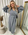 Knitted Long Sleeve Belted Cardigan