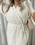 Knitted Long Sleeve Belted Cardigan