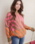 Zebra Stripe Knitted Jumper