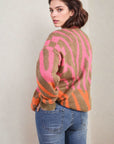 Zebra Stripe Knitted Jumper