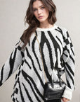 Zebra Stripe Knitted Jumper