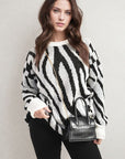 Zebra Stripe Knitted Jumper