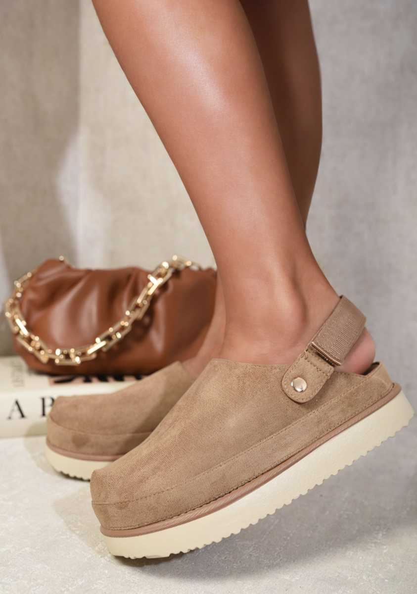 Chunky Slingback Closed Toe Clogs