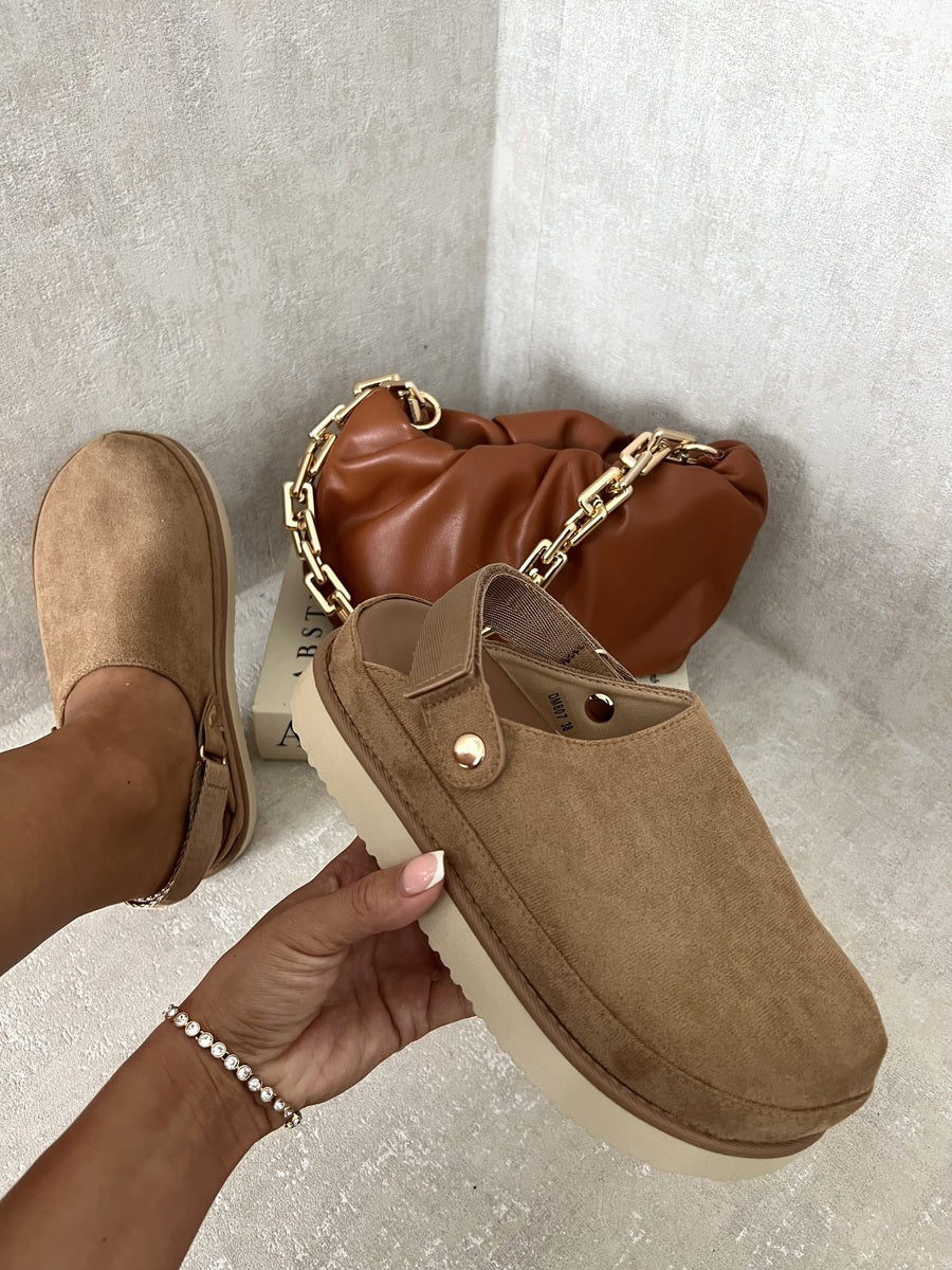 Chunky Slingback Closed Toe Clogs