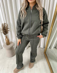 Zip Bomber Jacket and Trouser Co-ord Set