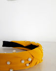 Faux Pearl Tie Knot Hairband