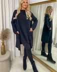 Open Front Longline Knitted Cardigan with Front Pockets
