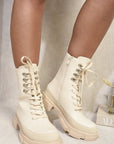 Chunky Platform Lace-Up Ankle Boots - Toi ‘n’ Moi Ltd