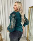 Puff Sleeve Lace Long Sleeve Top