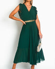 Pleated Maxi Dress
